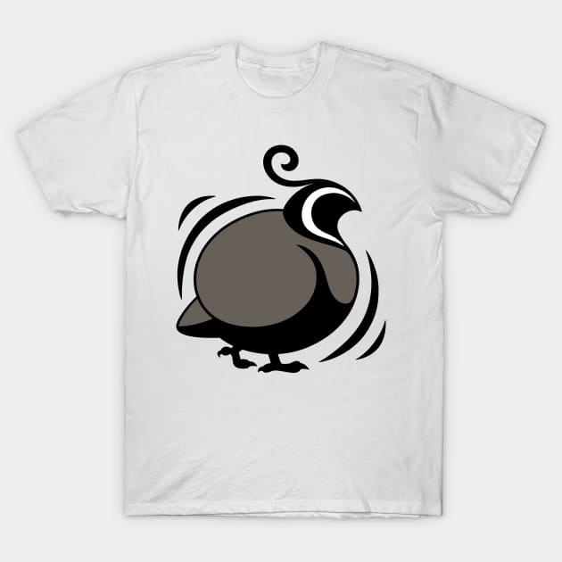 Quail T-Shirt by J. Christine Leach